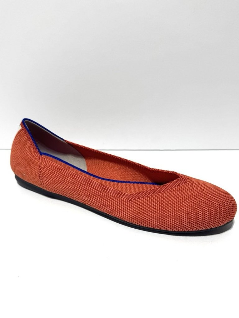Rothys Womens The Loafer Round Toe Persimmon Marine Stripe Size 7 M